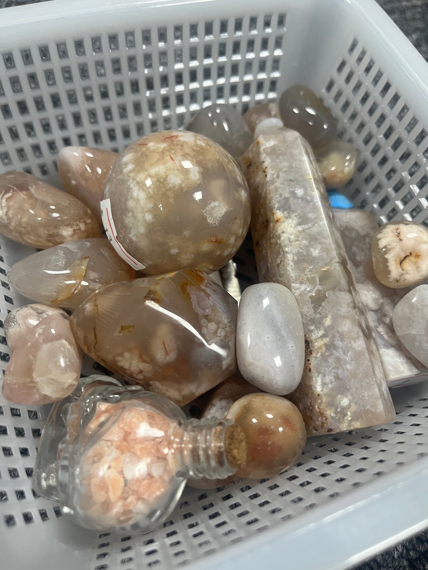 【SMILEY CRYSTAL PARTY 60%】 Crystal quartz/jasper/marble/jade/tourmaline/obsidian