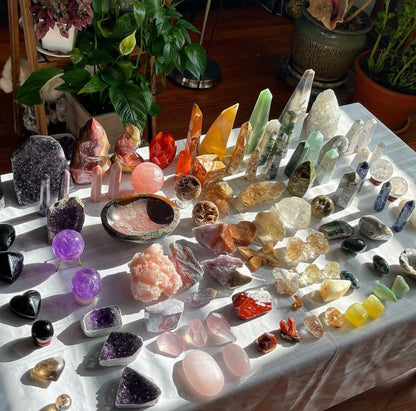 [777 Crystal Party ] crystal quartz/jasper/marble/jade/tourmaline/obsidian with tower/sphere/carving/cube shape/handcraft