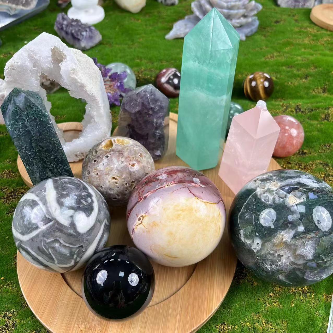 [crystal crystal love love]60% OFF Fnorant  Crystal Party! crystal quartz/jasper/marble/jade/tourmaline/obsidian with tower/sphere/carving/cube shape/handcraft