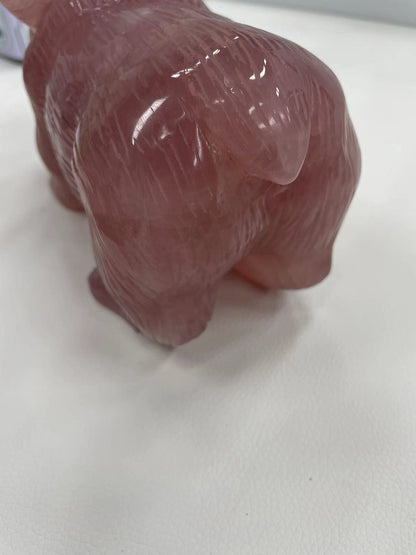 Rose quartz piggy