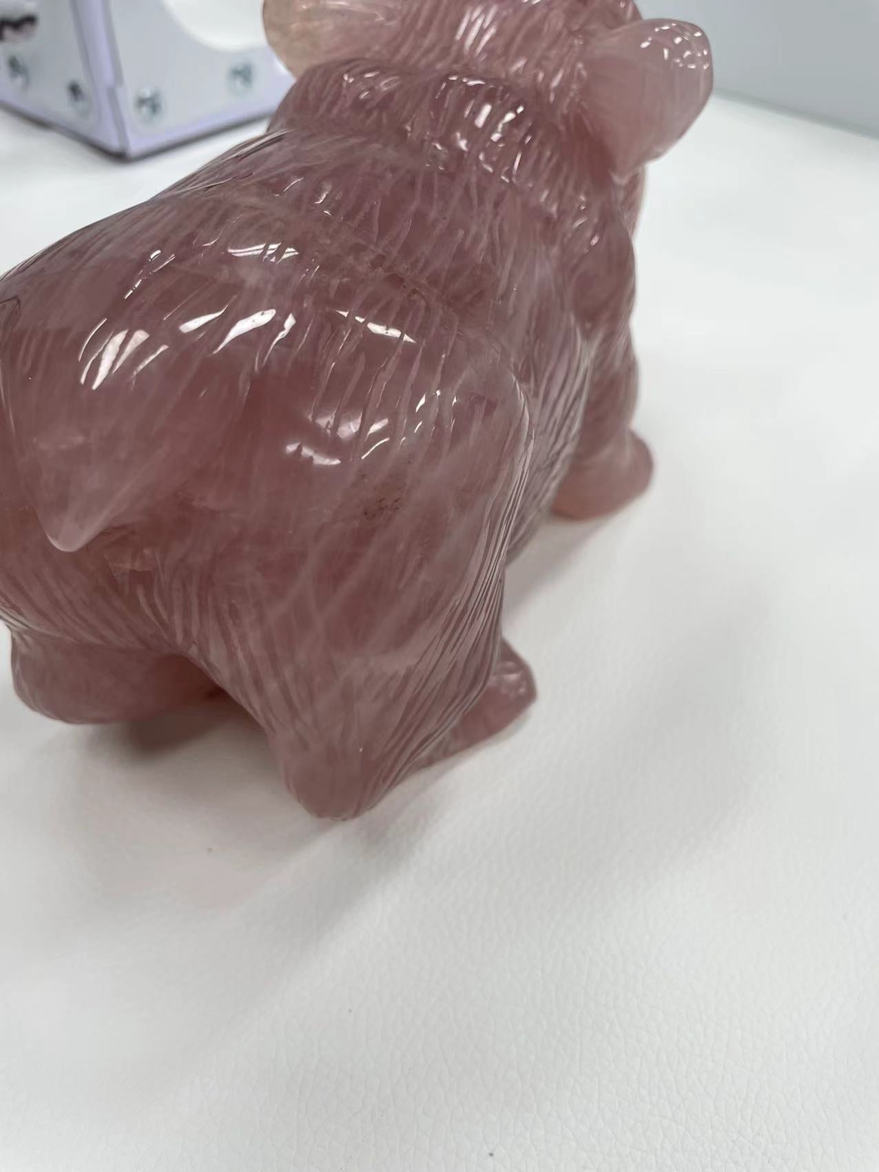 Rose quartz piggy