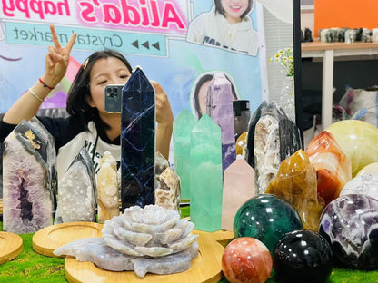 【Alida Crazy Day】All 60% OFF Crystal Party!!!Over $30=Free Shipping Fee quartz/jasper/marble/jade/tourmaline/obsidian/sphere/carving/cube shape/selenite/oura cluster/bag/comstellation